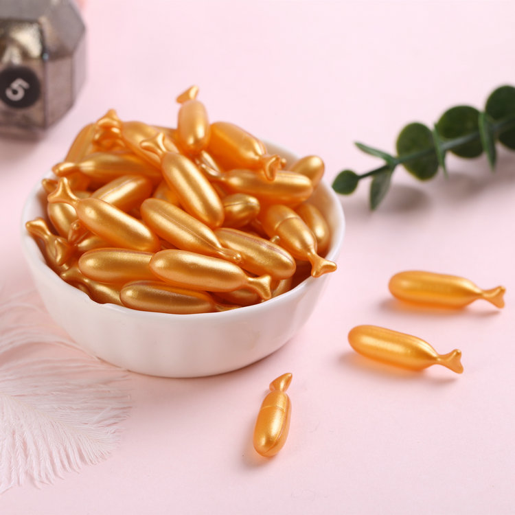 Fish-Shaped Facial Essence Soft Capsule（golden）