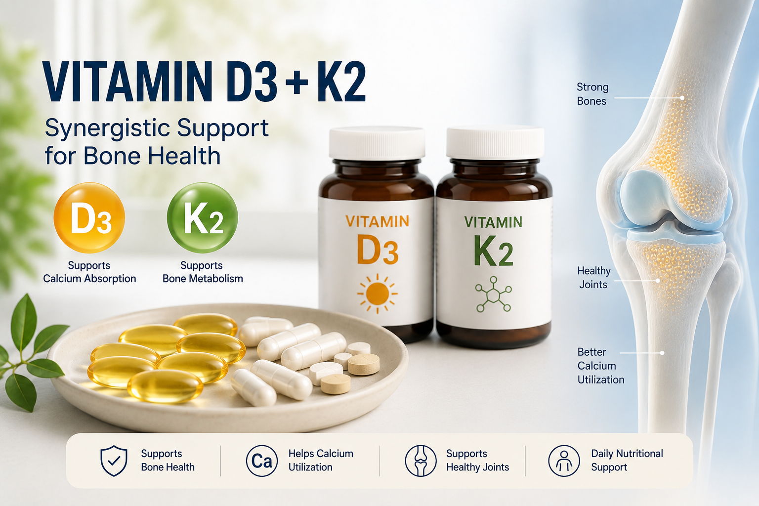 Vitamin D3 + K2: Why They Work Together